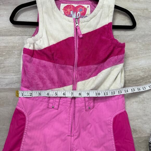 Obermeyer Love Fleece Pink Ski Bib Girls Size 6 - Picture 9 of 11
